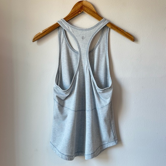 lululemon Long Distance Running Tank Heathered Hail Size 4 - Picture 6 of 15